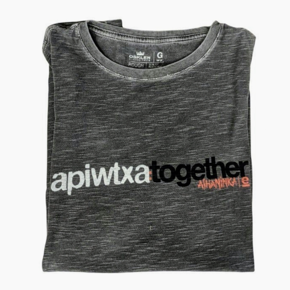 Osklen Apiwtxa Sustainable Acid Wash Men's T-Shirt, Grey, L